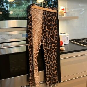 Animal print silk pant